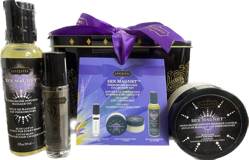 Sex Magnet Pheromone Gift Set Includes  Roll On Fragrance, Massage Oil,  Massage Candle