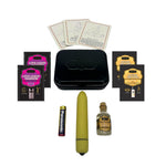 WEEKENDER KIT VIBE  Includes: Oil of Love, Reusable 10 speed mini vibe, Massage Oil, Love Liquid and Erotic Playcards