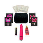 WEEKENDER KIT VIBE  Includes: Oil of Love, Reusable 10 speed mini vibe, Massage Oil, Love Liquid and Erotic Playcards