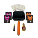WEEKENDER KIT VIBE  Includes: Oil of Love, Reusable 10 speed mini vibe, Massage Oil, Love Liquid and Erotic Playcards