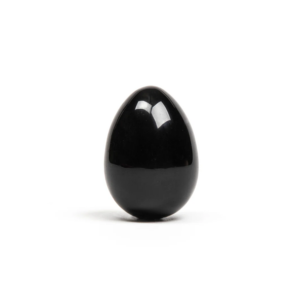 Black Obsidian - Yoni Egg - Drilled