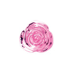 Pink Roses Glass Butt Plug Training Set
