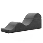 Aria XL Flip Chaise 22 Inch Wide - Convertible XL Sex Chair and Bed Bench, Black