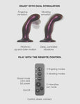 FINGERING & VIBRATING DILDO - M - PURPLE TR