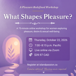 What Shapes Pleasure? | Women's Workshop October 22