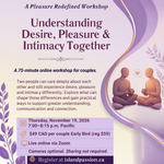 Understanding Desire, Pleasure & Intimacy Together | Online Workshop for Couples | November 15