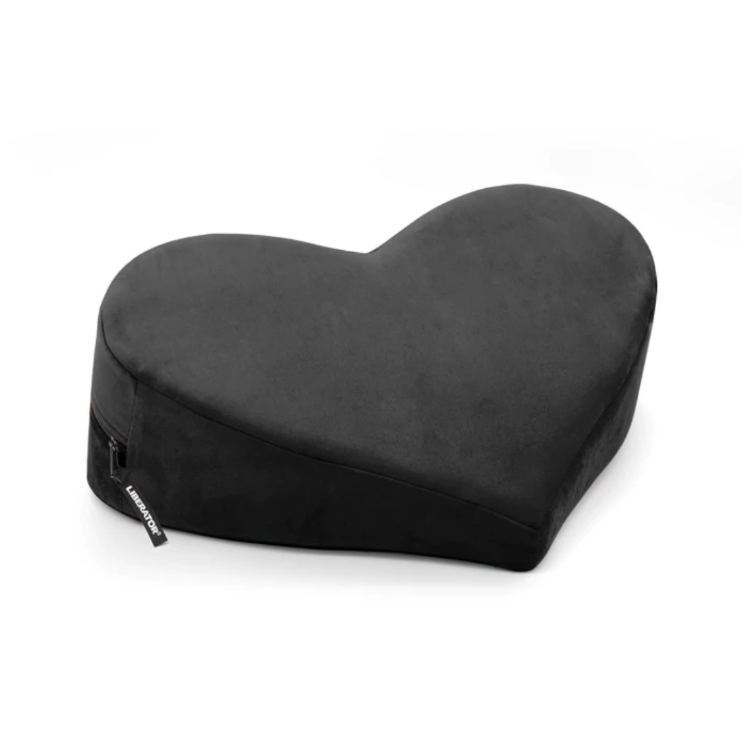 Heart Wedge Black Microvelvet