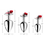 Red Gem with Balls Anal Plug Set