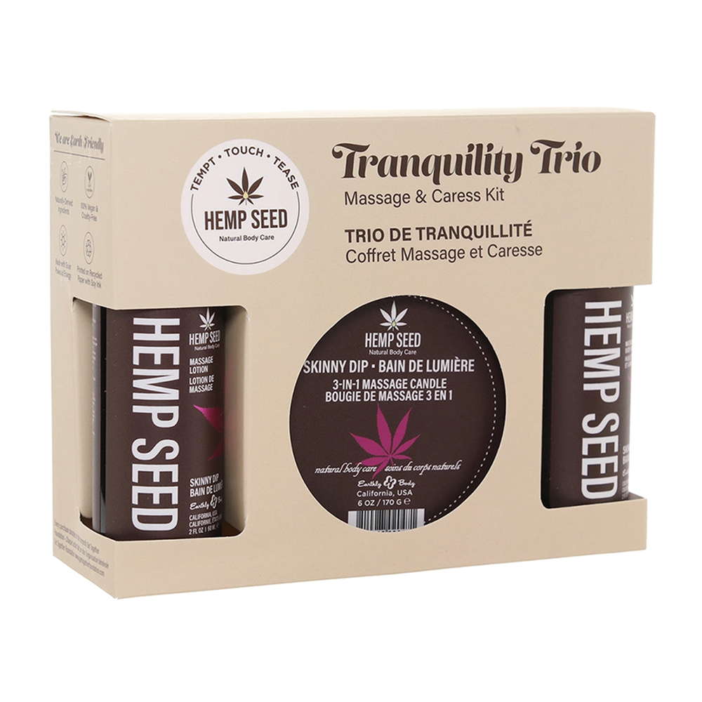 Hemp Seed Tranquility Massage Trio Gift Set - Skinny Dip
