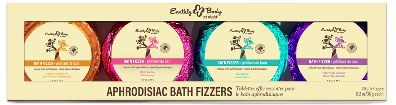 Earthly Body at Night Bath Fizzer Aphrodisiac Collection Set 4pc