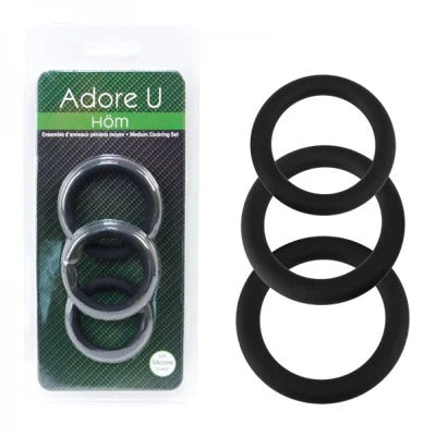 Medium Cockring Set - Black