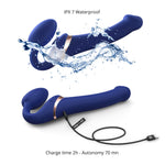 MULTI ORGASM BENDABLE STRAP-ON - NIGHT BLUE