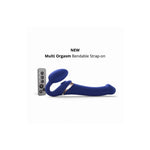 MULTI ORGASM BENDABLE STRAP-ON - NIGHT BLUE